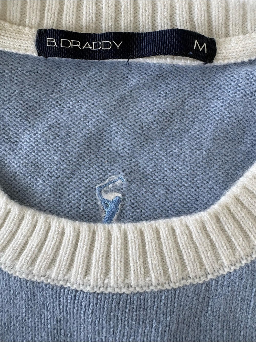B. Draddy $500 ELLA STRIPE CREW SCOTTISH CASHMERE sz M - Picture 7 of 9
